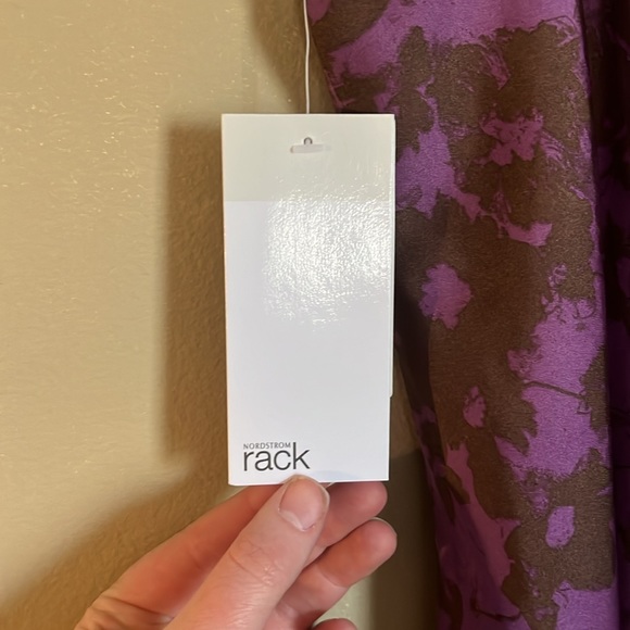 Purple and brown floral print slip skirt - Picture 3 of 3